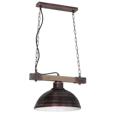 Zdjęcie produktu dla Lampa wisząca Hakon brązowo-jasne drewno 1xE27x15W metal wym:70x40x30cm IP20 Luminex