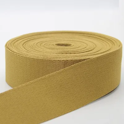 Polyester-Gurtband 5 m, 40 mm, mostergelb, klassisch, glänzend