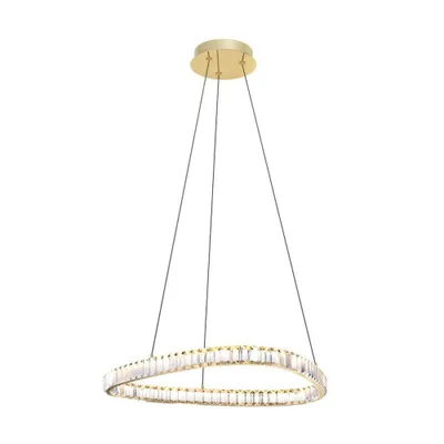 Zdjęcie produktu dla Lampa wisząca LED ATHESA złoto-kryształ 25W Odcienie bieli 2900lm kryształ wym:150x60x60cm IP20 Zuma Line