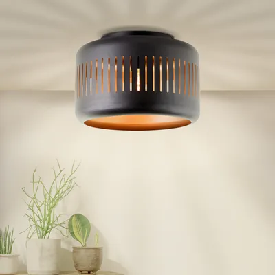 Produktbild von BRILLIANT Tyas Deckenleuchte 38cm schwarz/gold