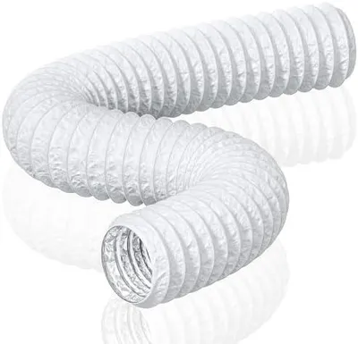 Produktbild von HG Power 150mm Abluftschlauch, 5m Flexibel PVC Alurohr Lüftungsschlauch Schallgedämmter Alu Flex-Schlauch Abluftrohr für Wachstumszelt Trockner Mobile Klimaanlage Abluftventilator, Weiß