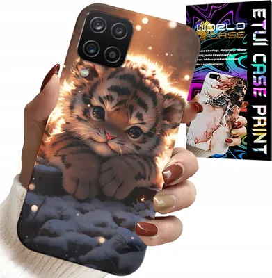 Produktbild von Etui Für Samsung A12 / M12 - Bedrucktes Süsses Tiger Etui Etui