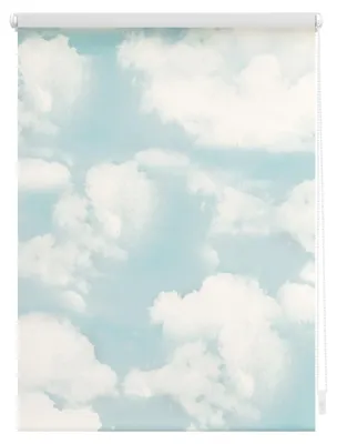 Produktbild von Lichtblick Rollo Klemmfix, ohne Bohren, Verdunkelung, Wolken - Blau 100 x 150 cm