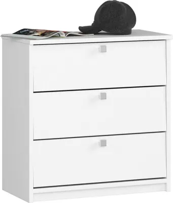 Produktbild von Akord Kleiner Schuhschrank 3-Türig Weiß 60X31X62 Cm