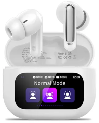 Obrázek produktu pro Bezdrátová sluchátka do uší Bluetooth 5.4 - ANC - Bílá - IP7 vodotěsná