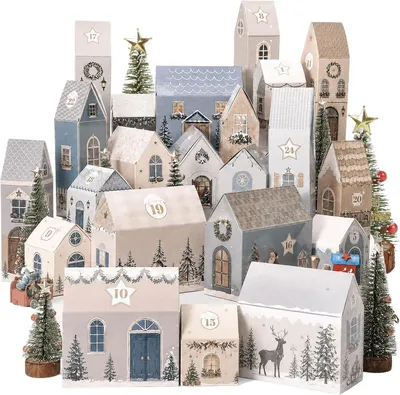 Image de Calendrier de l'Avent à remplir - 24 calendriers de Noël - Boîtes cadeaux