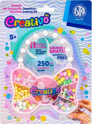 Obrázok produktu pre Súprava korálok s motýľom Astra Creativo