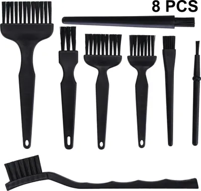 Produktbild von 8-in-1-Antistatikbürsten, tragbares Reinigungsbürstenset mit Kunststoffgriff und Nylon für die Tastaturreinigung für Computer und kleine Räume