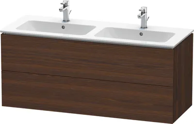 Produktbild von Waschtischunterbau L-CUBE 1290x481x555mm nussbaum gebürstet nussbaum gebürstet