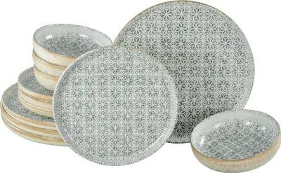 Obrázok produktu pre CreaTable, 24087, Uno Emiliana sivá, sada tanierov 12 ks, kamenina