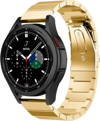 Produktbild von Strap-it Luxus-Metall-Edelstahlarmband – Samsung Galaxy Watch 7 (40 und 44 mm) / Watch 6 (Classic) / Watch 5 (Pro) / Watch 4 (Classic) / Watch FE – Gold