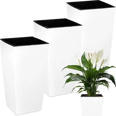 FIORIERA CON 3DEFFEKT Slim Onda Fioriera Vaso per Piante fino A 78cm EUR 21,52 - PicClick IT