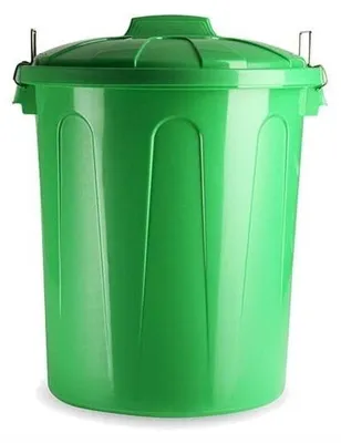 Immagine prodotto di Contenitore per rifiuti verdi DRW con maniglie e coperchio, capacità 51 litri, dimensioni 47 x 43,5 x 56 cm