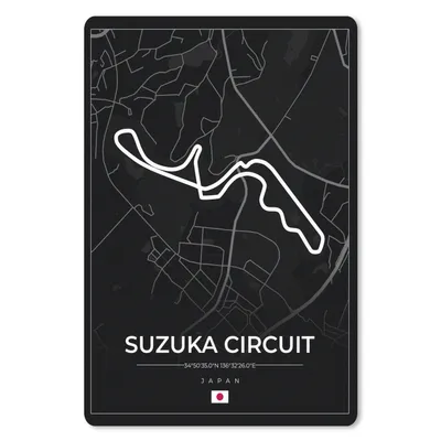 Produktbild von MuchoWow® Mauspad Mousepad F1 - Rennsport - Japan - Suzuka Circuit - Rennstrecke - Schwarz 18x27 cm - Mousepads - Maus Mat - Pad - Mausunterlage