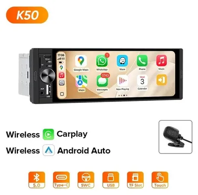 Zdjęcie produktu dla Carplay, interfejs dotykowy, obsługa multimediów, K50 – bezprzewodowe Carplay z mikrofonem