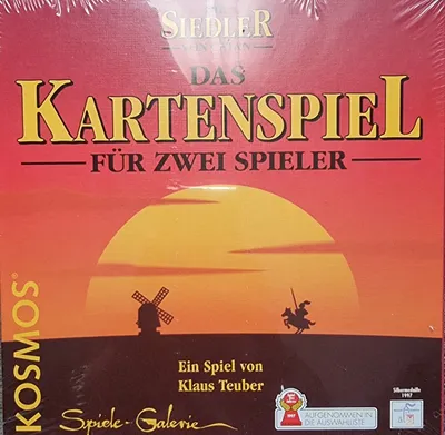 Produktbild von Die Siedler von Catan Kartenspiel von 1995 mit Holzspielsteinen Rarität von Kosmos