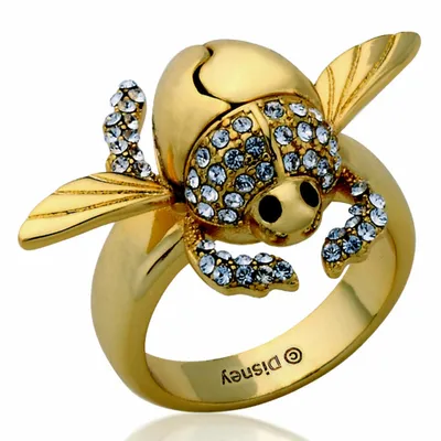 Immagine prodotto di Goebel Aladdin Gold Scarabäus Ring, Disney, Käfer Ring, Schmuck, Gelbgold, 14 Karat, Größe 7, 12101691