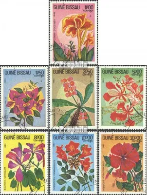 Produktbild von Briefmarken Guinea-Bissau 1983 Mi 724-730 (kompl.Ausg.) gestempelt Blumen