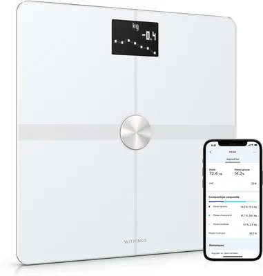 Produktbild von Withings Body+ WLAN-Smartwaage mit Körperfett-, BMI-, Muskel- und Wasseranalyse