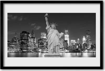 Produktbild von Bild 60x40 MDF-Rahmen Wandkunst Freiheitsstatue in New York