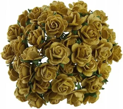 Immagine prodotto di ROSEN Fiori di carta di gelso da 10 mm, 50 pezzi, per scrapbooking, color ocra