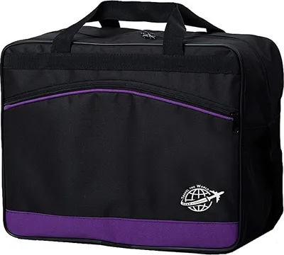 Produktbild von BAMBINIWELT Reisetasche HANDGEPÄCK Boardgepäck Flugzeug 40x20x25 40x30x20 zb Ryanair Wizzair (groß, schwarz-lila 40x30x25)