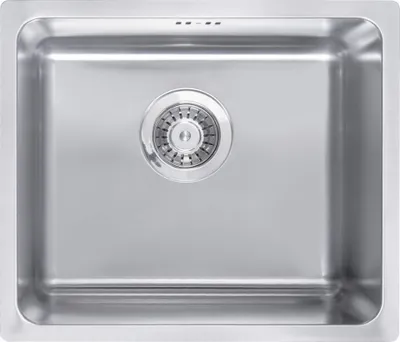 Produktbild von Stahlspülbecken, 1-Becken - stahl gebürstet - 440 x 380 x 200mm