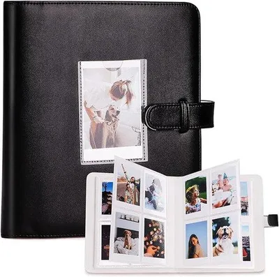 Produktbild von Mini Fotoalbum für Instax und Polaroid, 272 Seiten, Zweisprachig, Schwarz