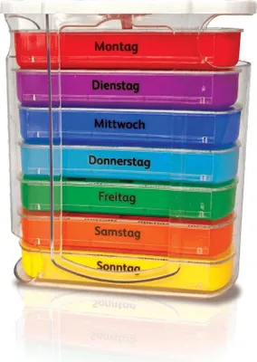 Produktbild von IEA Medical Medikamentenbox, Tablettenbox 7 Tage, Pillendose, morgens, mittags, abends, nachts