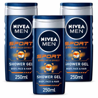 Produktbild von 3 x NIVEA MEN Sport Douchegel - 250 ml - Vorteilspackung - 3 Stücke