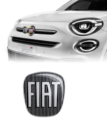 Imagen del producto de Calcomanía adhesiva 3D con el logo para FIAT 500X, para la parte delantera, color , 75 x 69 mm