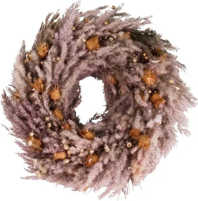 Produktbild von Türkranz Feldblumen Blumenkranz Trockenblumen braun Ø 25 cm
