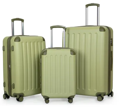 Immagine prodotto di HAUPTSTADTKOFFER - Spree - set di valigie a guscio duro valigia da viaggio con ruote e prolunga set da 3 pezzi, TSA, 4 ruote, trolley S M & L,Kiwi