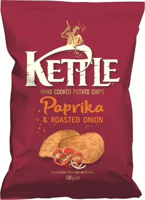 Produktbild von Kettle Chips Paprika & Roasted Onion 130g
