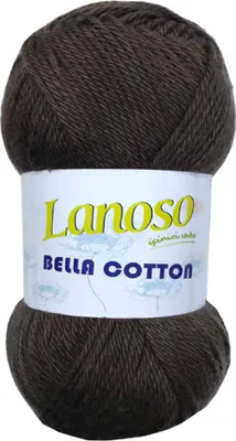 Produktbild von 100g Strickgarn Lanoso Bella Baumwolle Baumwollgarn Wolle Häkelgarn Strick-Wolle , Farbe:926 schokobraun