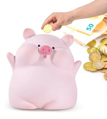 Sparschwein aus Emaille, 16,5×14×15 cm, Münz- und Geldscheinöffnung