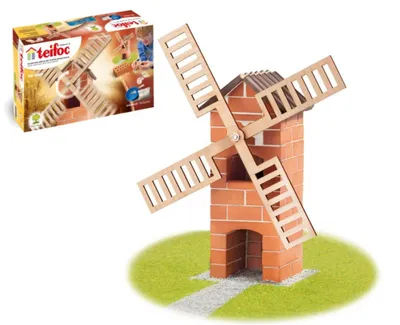 Image de Teifoc Jeu de construction en pierre Moulin à vent 4040