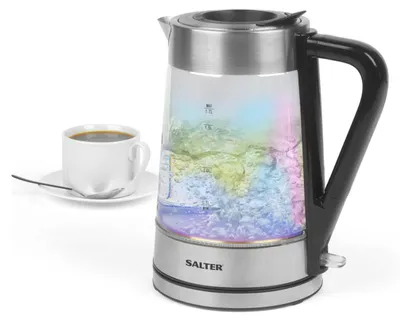 Glaskanne mit LED, 1,7 l, 2200 W, Easy-Fill-Deckel, Antikalkfilter