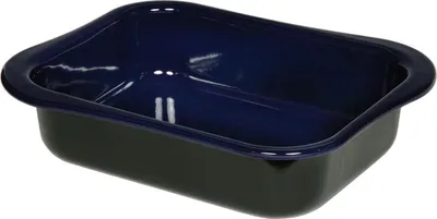 Produktbild von Riess Wavehandle Bratpfanne schwarz/blau 36/26,5/9,8cm Backform Emaille