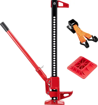 Immagine prodotto di Wiltec Farm Jack - Set off-road compatto per ATV/rimorchio, martinetto fino a 3000 kg con cuneo per ruote e adattatore per sollevamento ruote