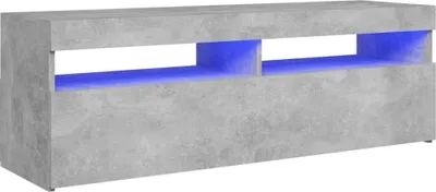 Produktbild von vidaXL TV-Schrank mit LED-Beleuchtung Betongrau 120x35x40 cm