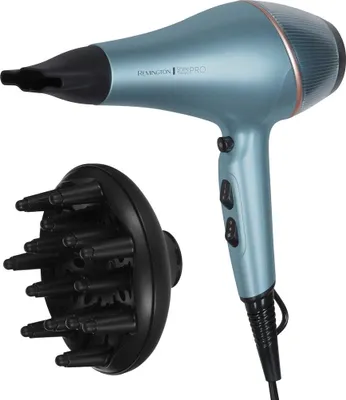 Image de Remington Sèche-cheveux, puissance 2 200 watts, 3 vitesses de chauffe, 2 vitesses de soufflerie, moteur AC, fonction ions (45683560100)