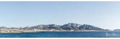 Image de Tableau sur toile skyline Marseille 30x97 cm, Tableau mural moderne pour décoration intérieure