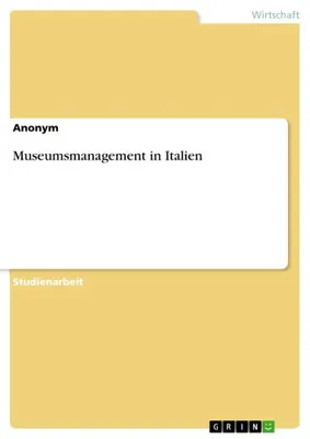 Produktbild von Museumsmanagement in Italien