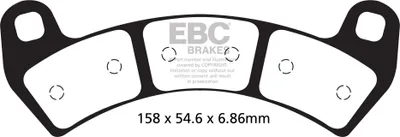 Zdjęcie produktu dla Klocki hamulcowe EBC SXR680HH Side By Side Race Formula (kpl. na 1 tarcze)