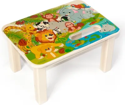 Produktbild von Fußbank Dschungeltiere ca. 33 x 24 x 18 cm