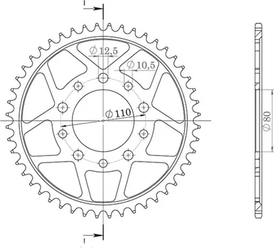 Immagine prodotto di In Acciaio Passo 530 - Z 41 Denti (Dis.10605)