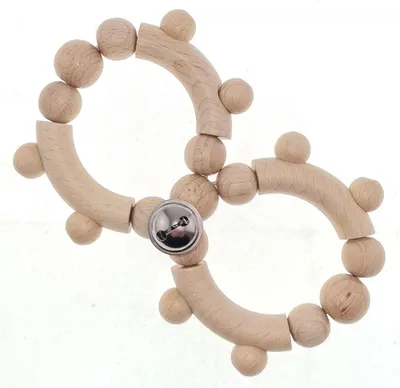 Image de Hochet Hess Huit avec cloche naturelle