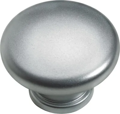 Produktbild von Hettich Möbelknopf Kunststoff Aluminium-Optik Ø 40,0 mm - 1 Stück