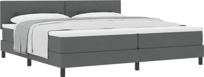 Obrázok produktu pre vidaXL Box spring posteľ s matracom tmavo šedá 200 x 200 cm látka